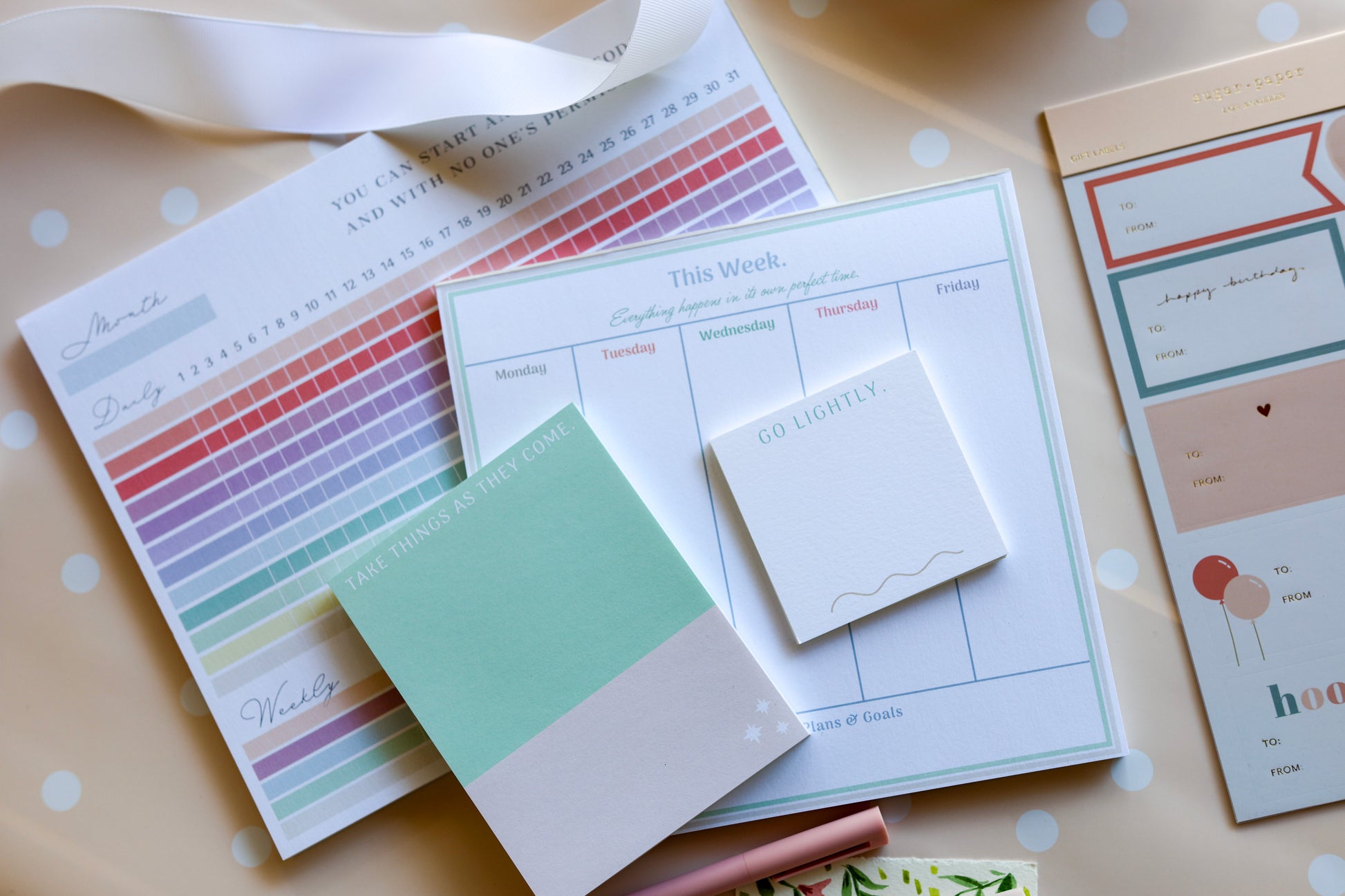 Magpie x Mamey paper goods gift-wrapped with ribbon — ideal for gifting.